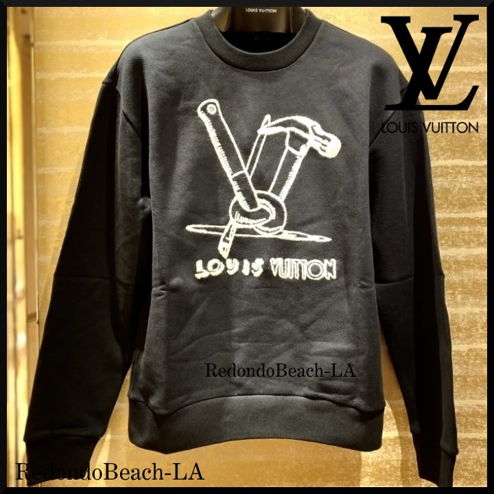 Louis Vuitton® Signature Cotton Crewneck Tarmac. Size XL in 2023