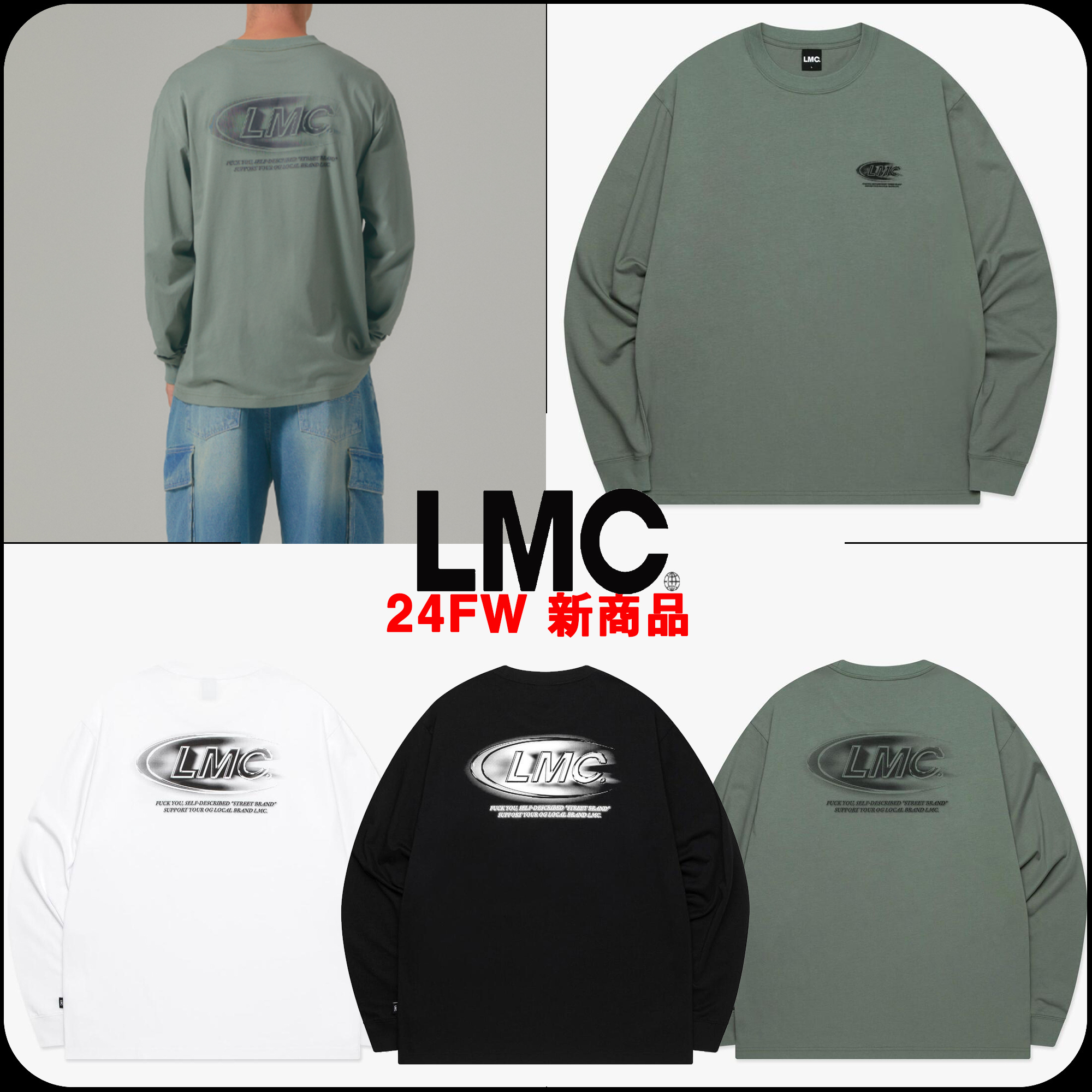 [ LMC]★ CREW LONG SLV TEE