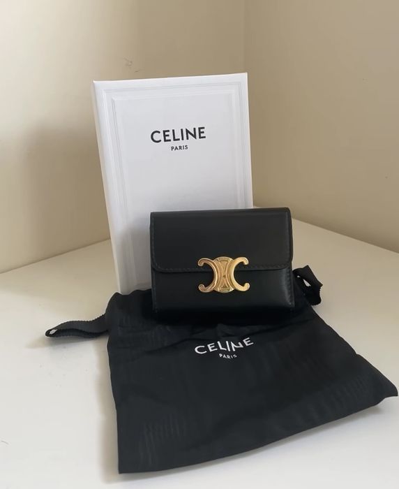 【CELINE]】COMPACT WALLET WITH COIN calf