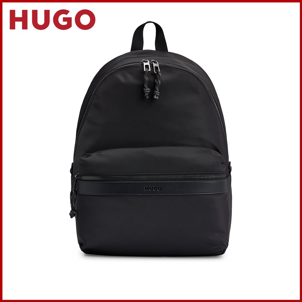 HUGO ロゴストラップ バックパック ミックスストラクチャー
