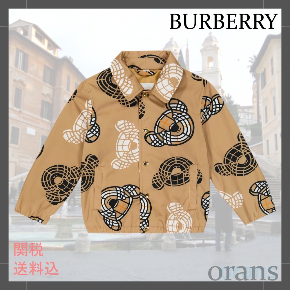 週間売れ筋 関送込【BURBERRY】キッズ トーマスベアプリントジャケット 子供 ジャケット・ブルゾン