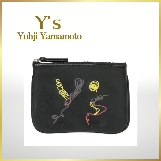 [ Y's/Yohji Yamamoto] Newロゴプリントコインケース/直営店買付