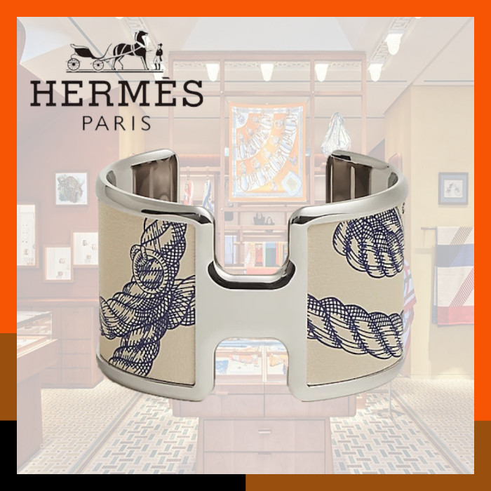 HERMES 最新作 ブレスレット カフ オランプ 本革レザー Olympe
