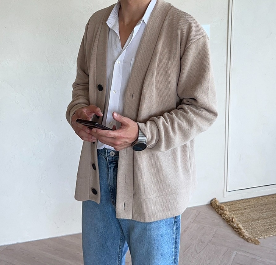 SEAN TOWN★STANDARD OVERFIT V NECK CARDIGAN 8色