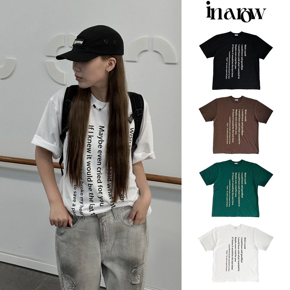 【in a row】[UNISEX] Wish Overfit Short Sleeve Tee