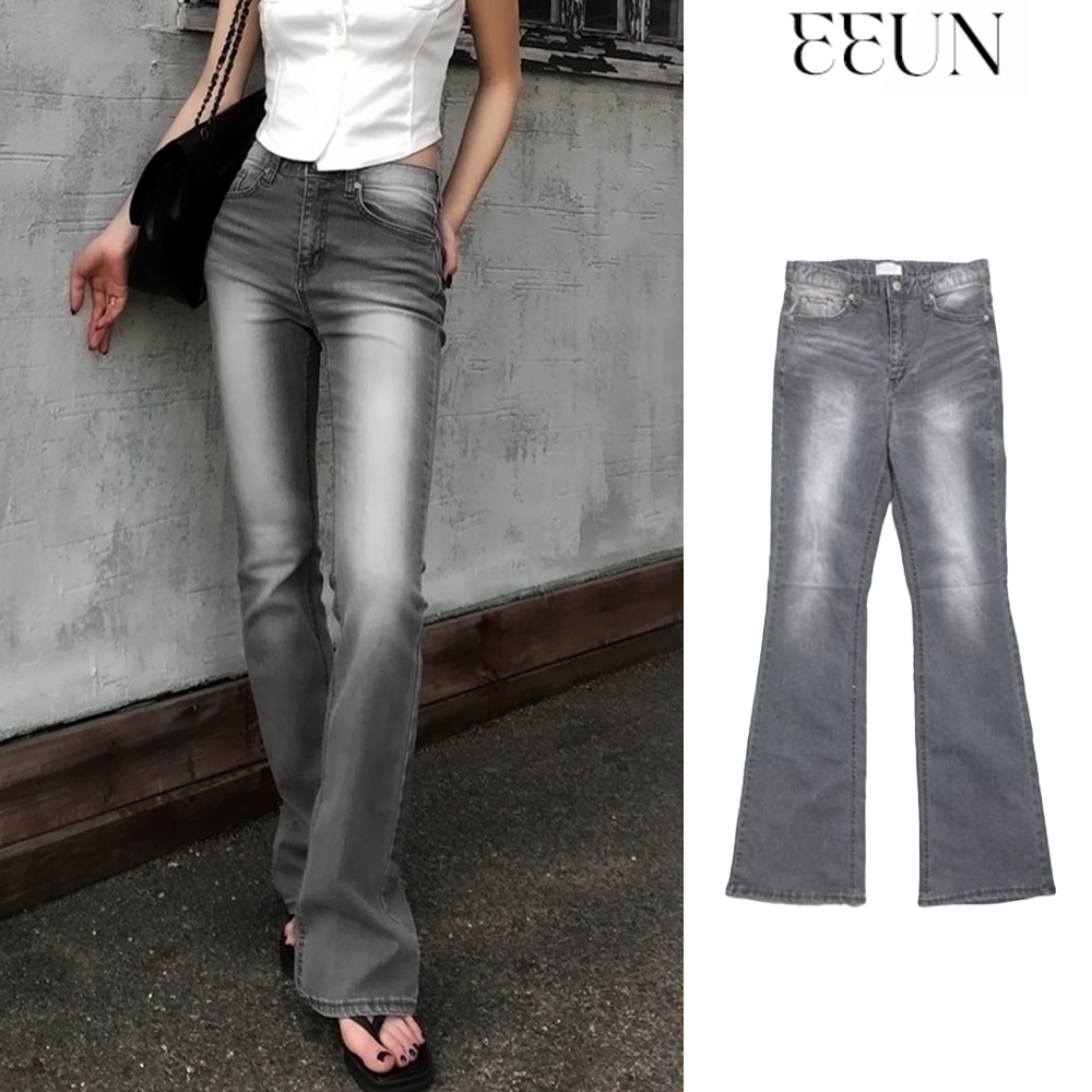【EEUN】White brushed denim