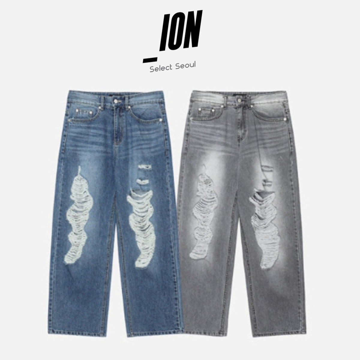 デニム・ジーパン IONSEOUL Punk vintage wide denim BBJ362