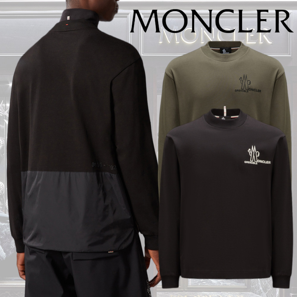 【MONCLER】ロングスリーブTシャツ コットンジャージ ロゴ 長袖