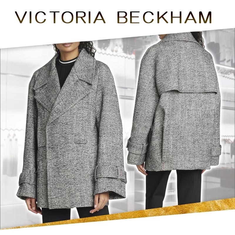 【23AW NEW】Victoria Beckham_woman/オーバーサイズ ピーコート