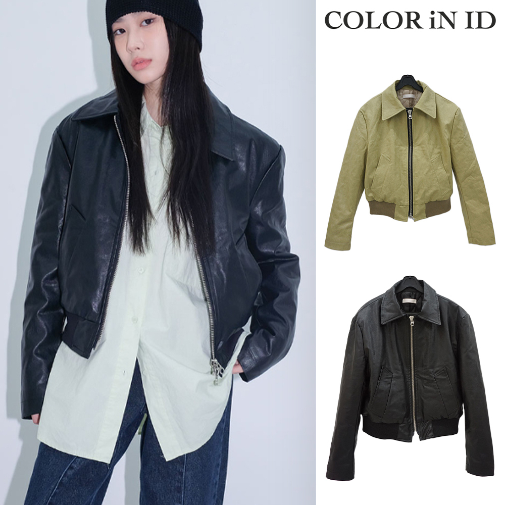 【COLOR iN ID】two way papaer leather jumper