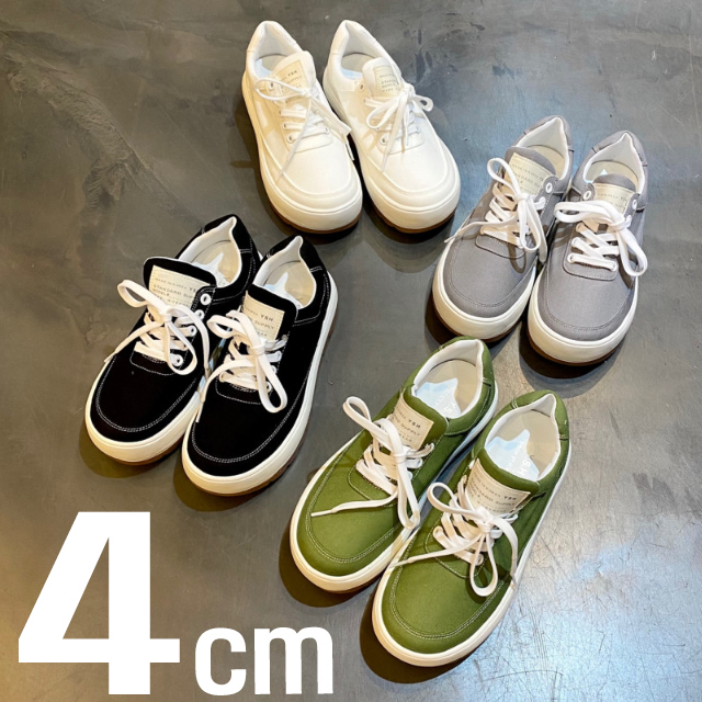 4cm厚底ラウンドトゥレースアップシューズ(25~28) 4色 O4214 4cm厚底ラウンドトゥレースアップシューズ(25~28) 4色 O4214 靴