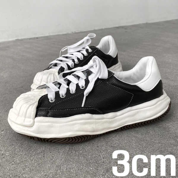 メンズ！5cmユニークレースアップスニーカーズ(25~28) 2色 O4215