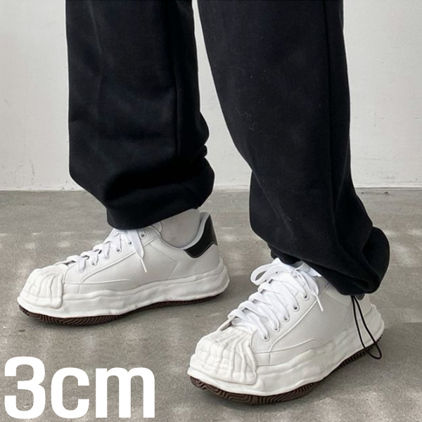 メンズ!5cmユニークレースアップスニーカーズ(25~28) 2色 O4215 org.jpg