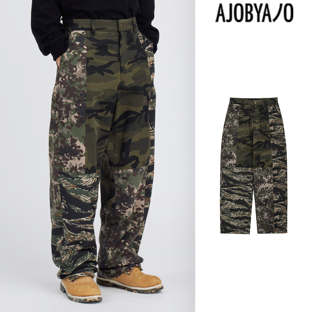 【AJO AJOBYAJO】23FW★ Camouflage Mixed Pants