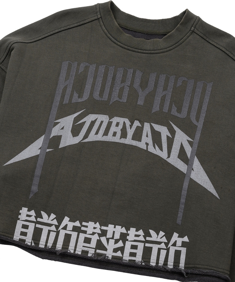 【AJO AJOBYAJO】23FW★ Arch Logo Cropped Sweatshirt AJO AJOBYAJO】23FW☆ Arch Logo Cropped Sweatshirt (AJO