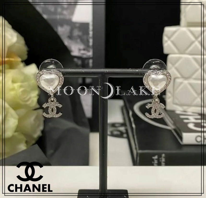 《23B★》CHANEL ピアス ハート キラキラ 大人気