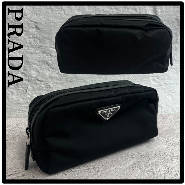 ★関税込★PRADA★Re-Nylon サフィアーノ レザー ポーチ★