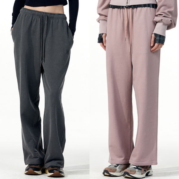 パンツ WOOALONG Signature pigment wide pants MY698