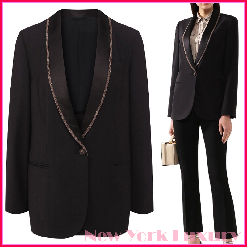 BRUNELLO CUCINELLI★素敵！Wool Blazer Jacket with Monili