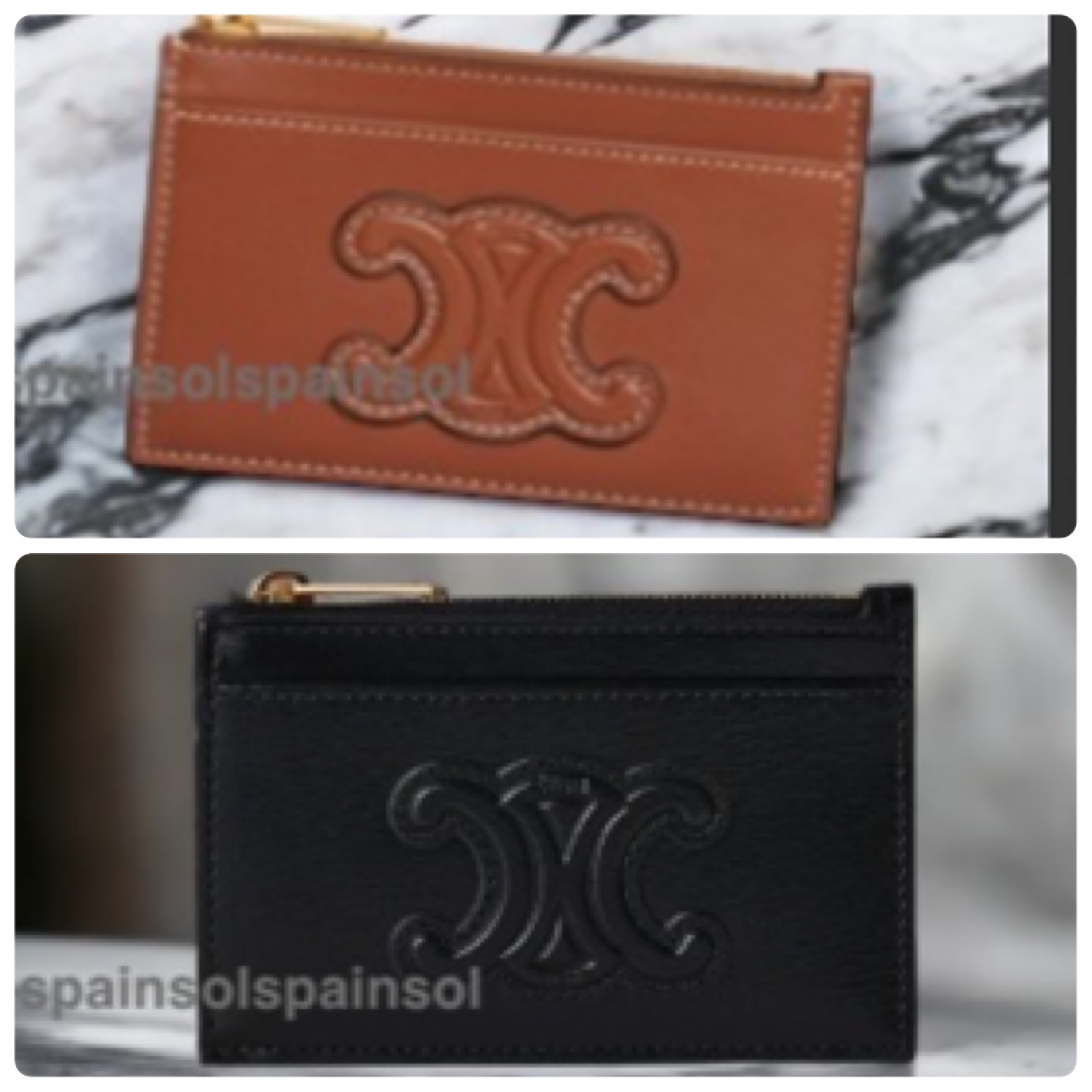 2色展開【CELINE】上品ジッパー付きカードホルダー♪