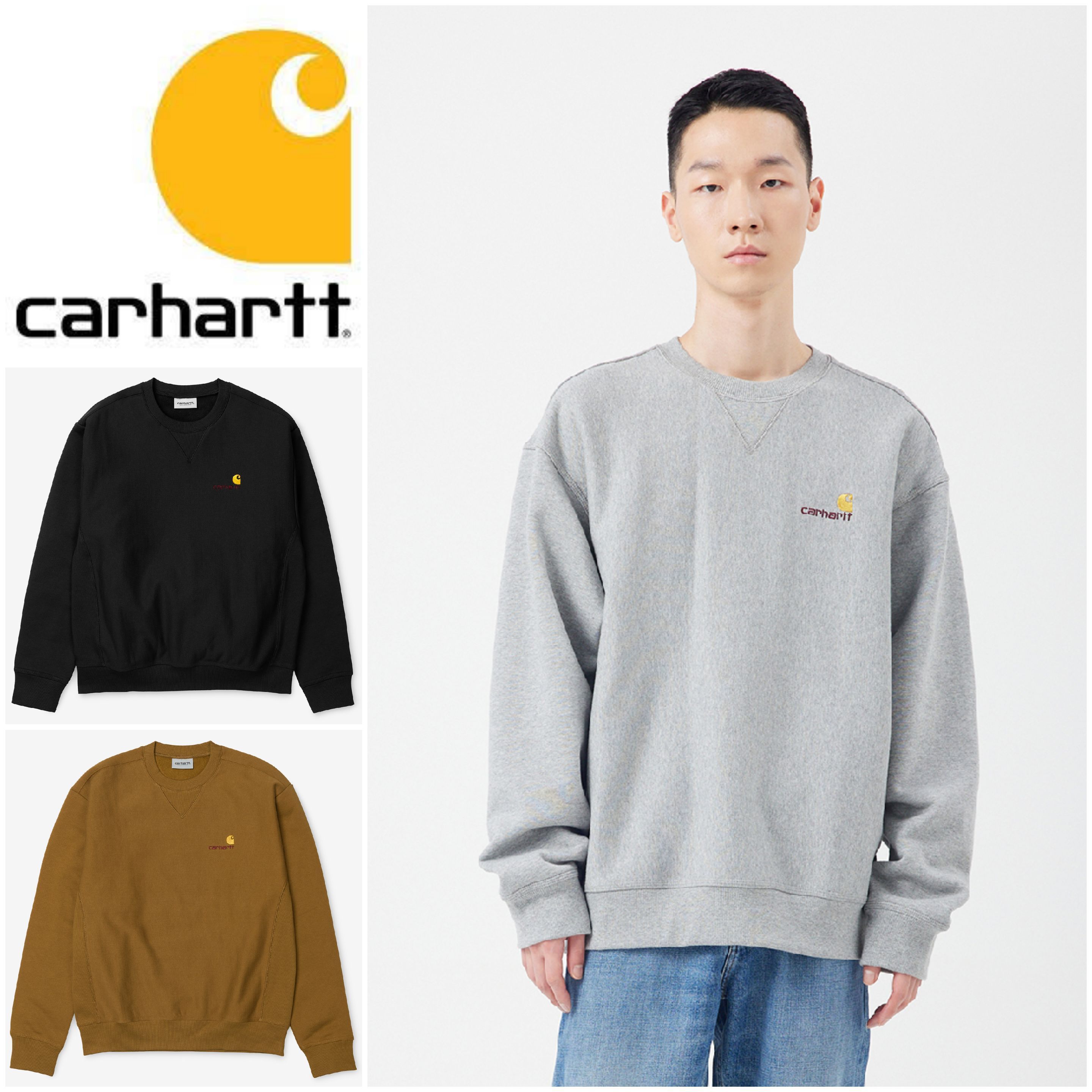 さらに100円引き◆CARHARTT◆AMERICAN SCRIPT SWEATSHIRT