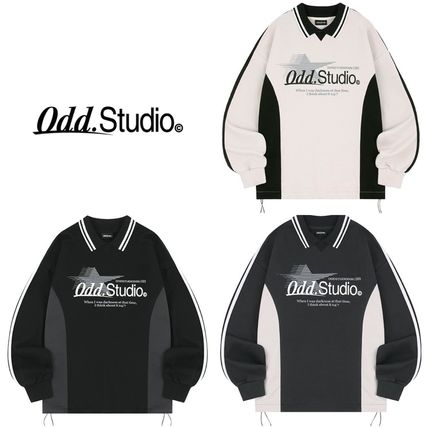 Odd Studio Sweatshirts Unisex Street Style Long Sleeves Logo Sweatshirts