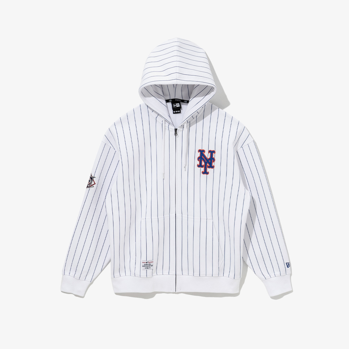 韓国newera■MLB New York Mets Stripe Hood Zip-Up■送料込 韓国newera□MLB New York Mets Stripe Hood Zip-Up□送料込