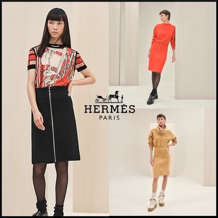 レッド（赤）系 HERMES(エルメス) スカート(レディース) - 海外