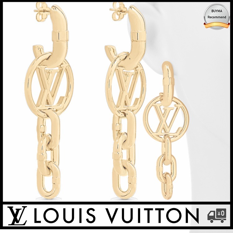 [SALE]ヴィトン Vuitton レア ピアスLV チェーン イット