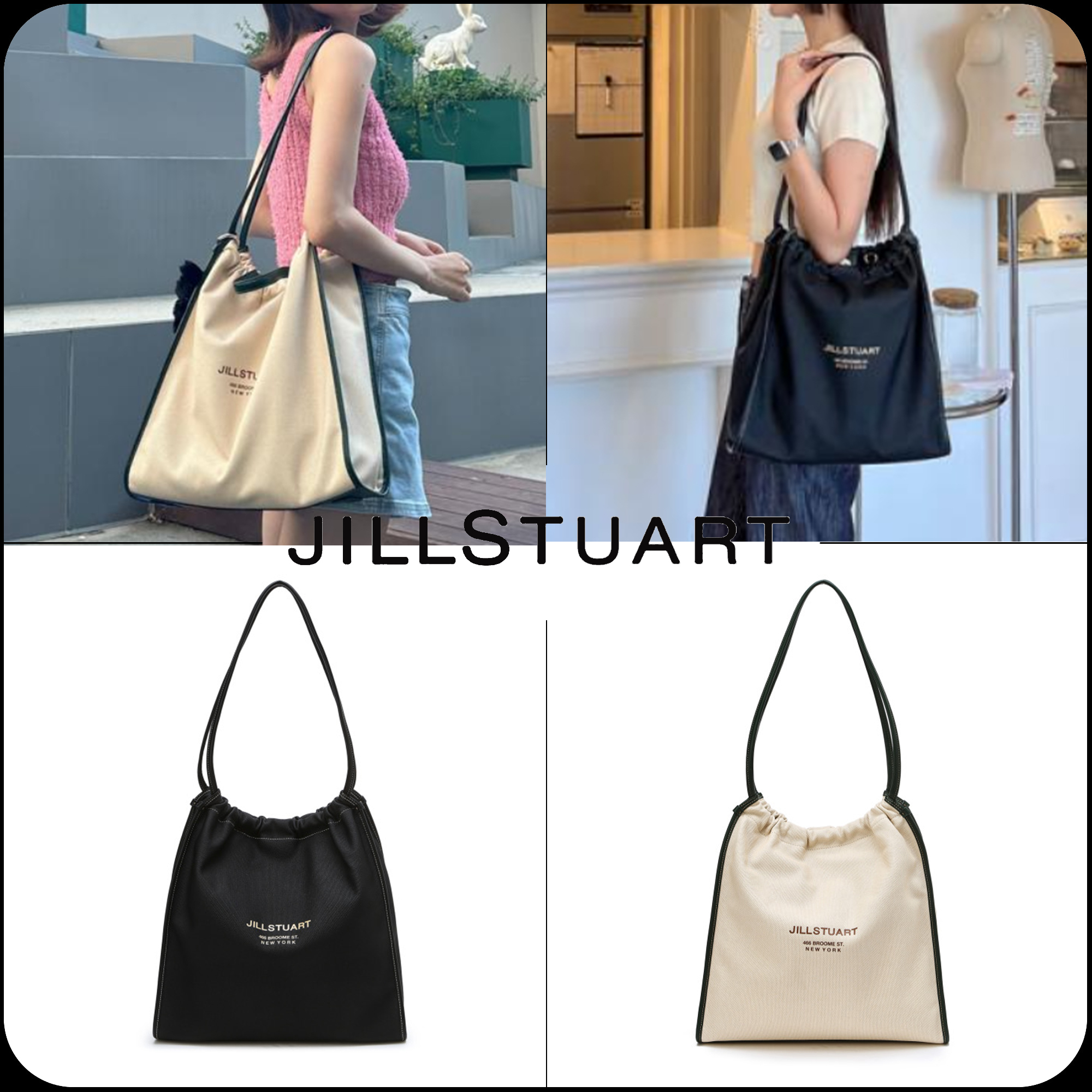 [JILLSTUART]★PAPER22★CANVAS MOOD DRAWSTRING SHOULDER BAG L