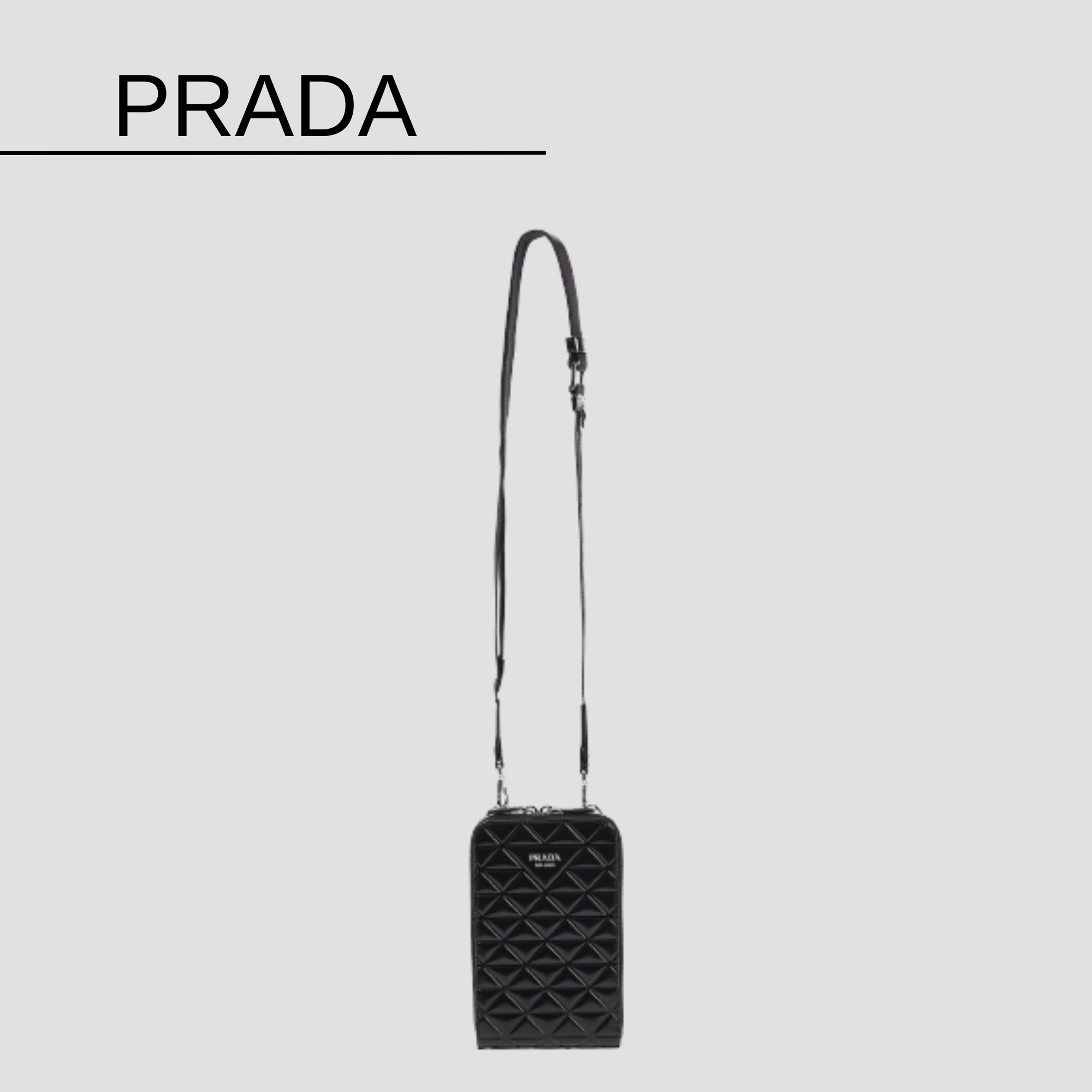 【PRADA/プラダ】ロゴプレート ショルダーバッグ