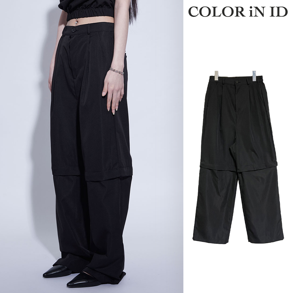 【COLOR iN ID】knee free open pants