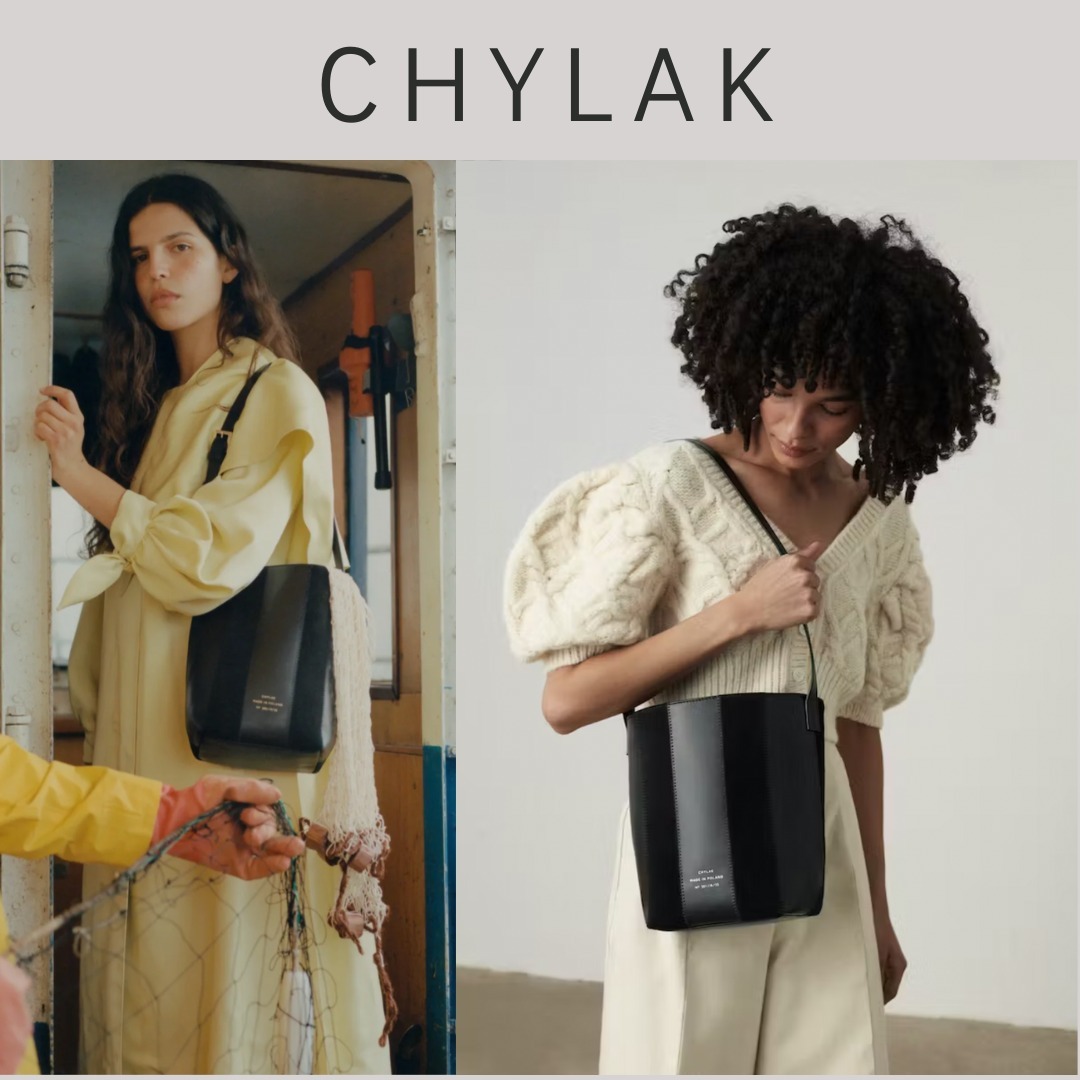 【日本未上陸】CHYLAK 人気 レザー パッチワーク バケットバッグ