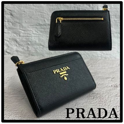 PRADA Coin Cases Unisex Street Style Logo Coin Cases