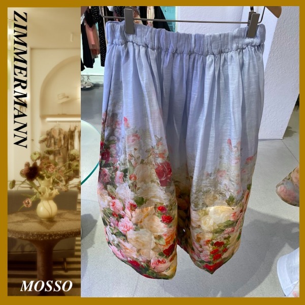 【Zimmermann】LUMINOSITY MIDI SKIRT シルクリネン スカート