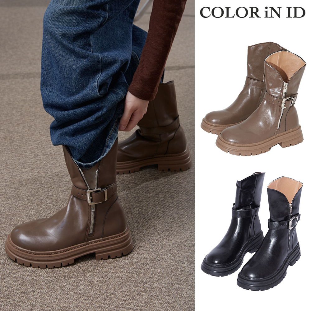 【COLOR iN ID】leather belt boots short ver