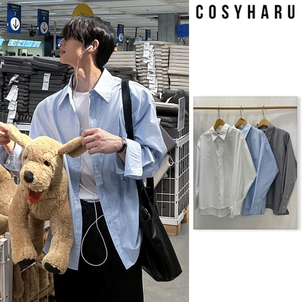 【COSYHARU】Basic semi-overfit oxford shirt