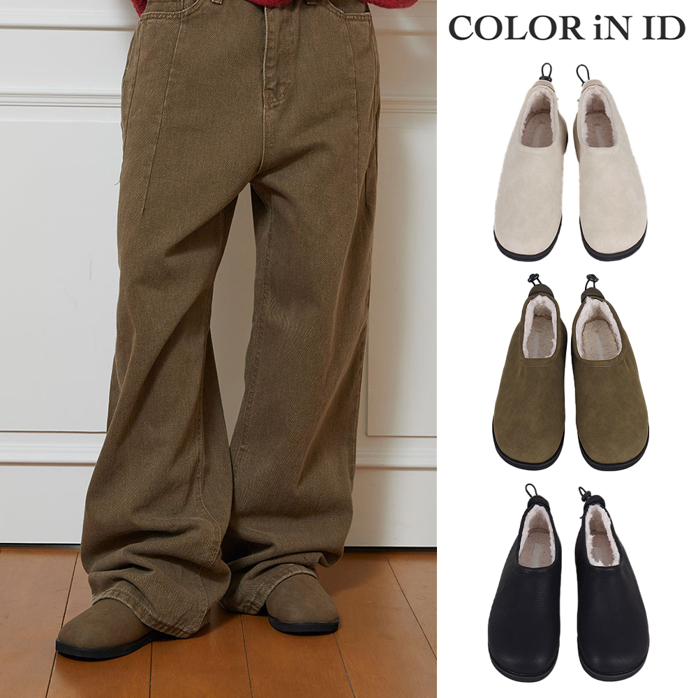 【COLOR iN ID】back string slip on