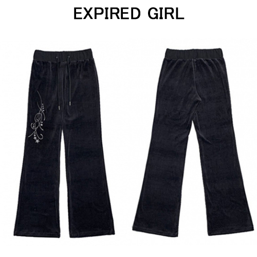 ★2023SS新作★EXPIRED GIRL★Star Velvet Track Pants