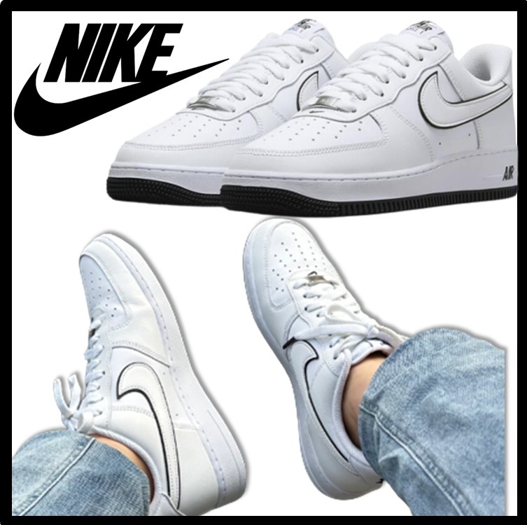 ★関税込★NIKE★NIKE AIR FORCE 1 '07 WHITE BLACK★24-31cm★