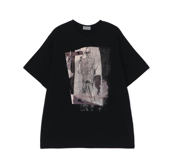 【Yohji Yamamoto】パリコレクションデッサンプリントカットソー