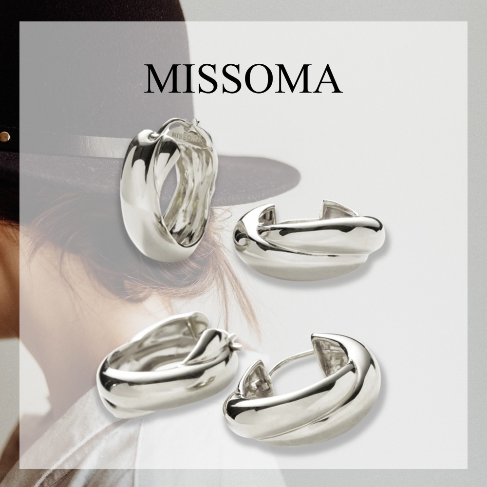 国内発/関税負担なし/本物保証/MISSOMA ミディアム フープピアス