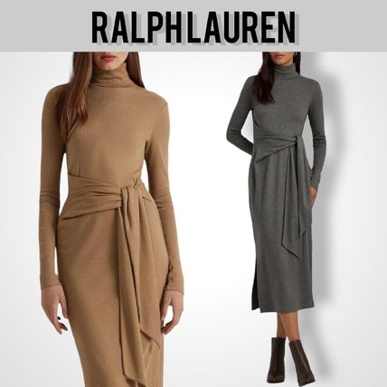 Ralph Lauren Dresses Casual Style Long Sleeves Plain Cotton Office Style