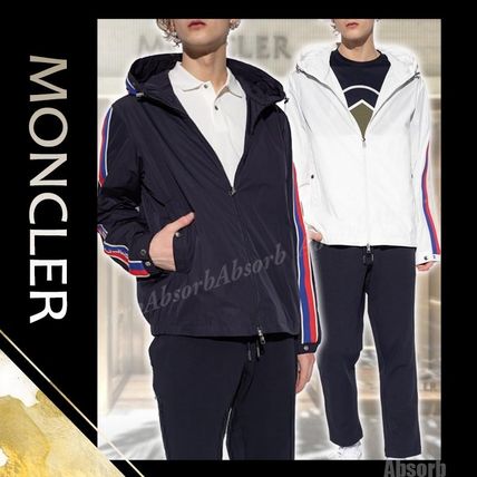 MONCLER More Jackets Stripes Street Style Plain Logo Jackets