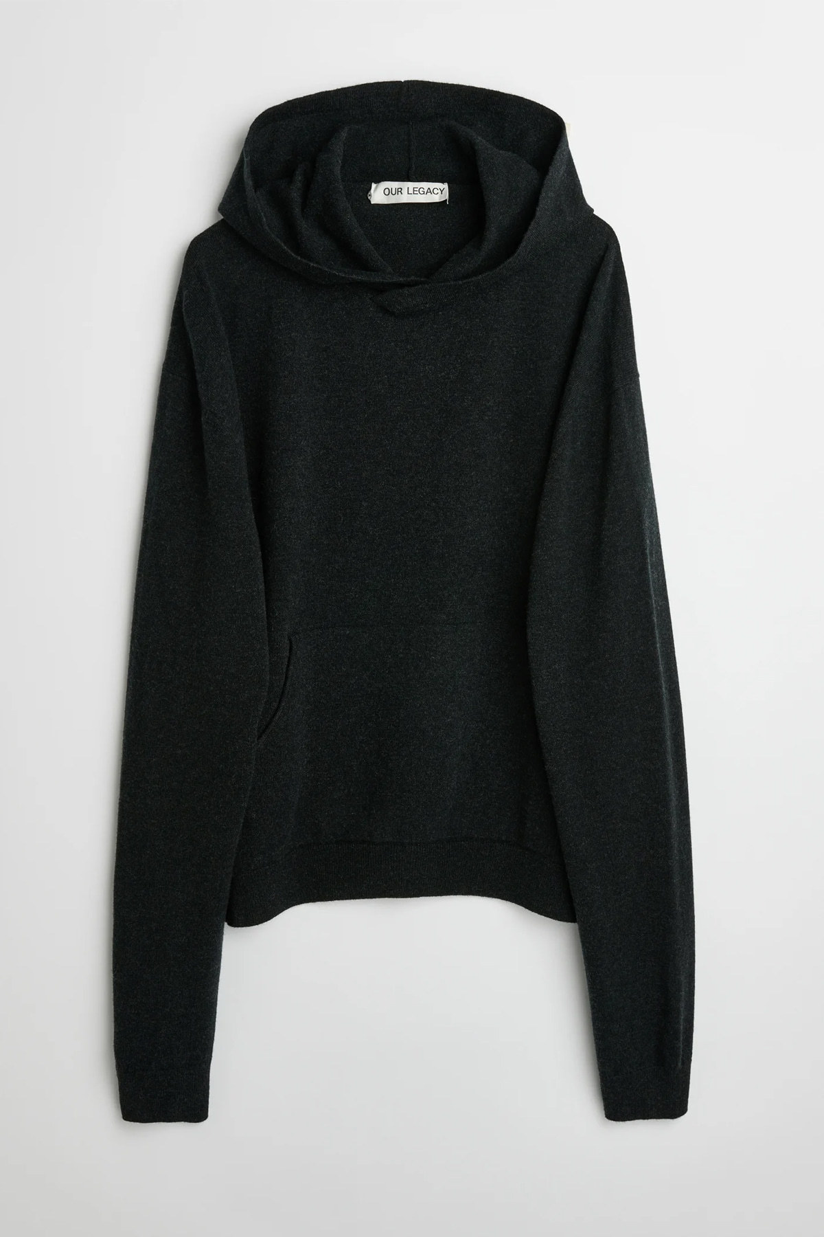 【OUR LEGACY】 KNITTED HOOD (ANTHRACITE MELANGE WOOL)