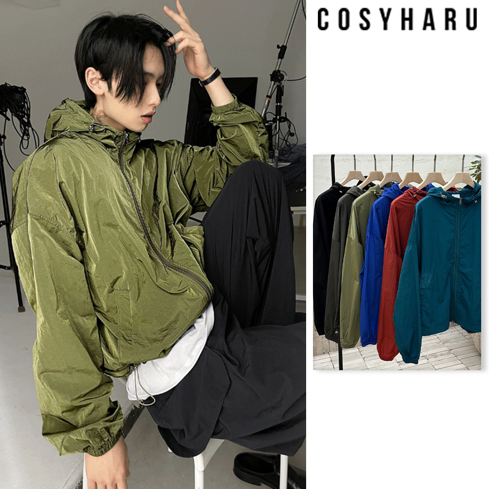 【COSYHARU】Collected Two-Way Hood Windbreaker