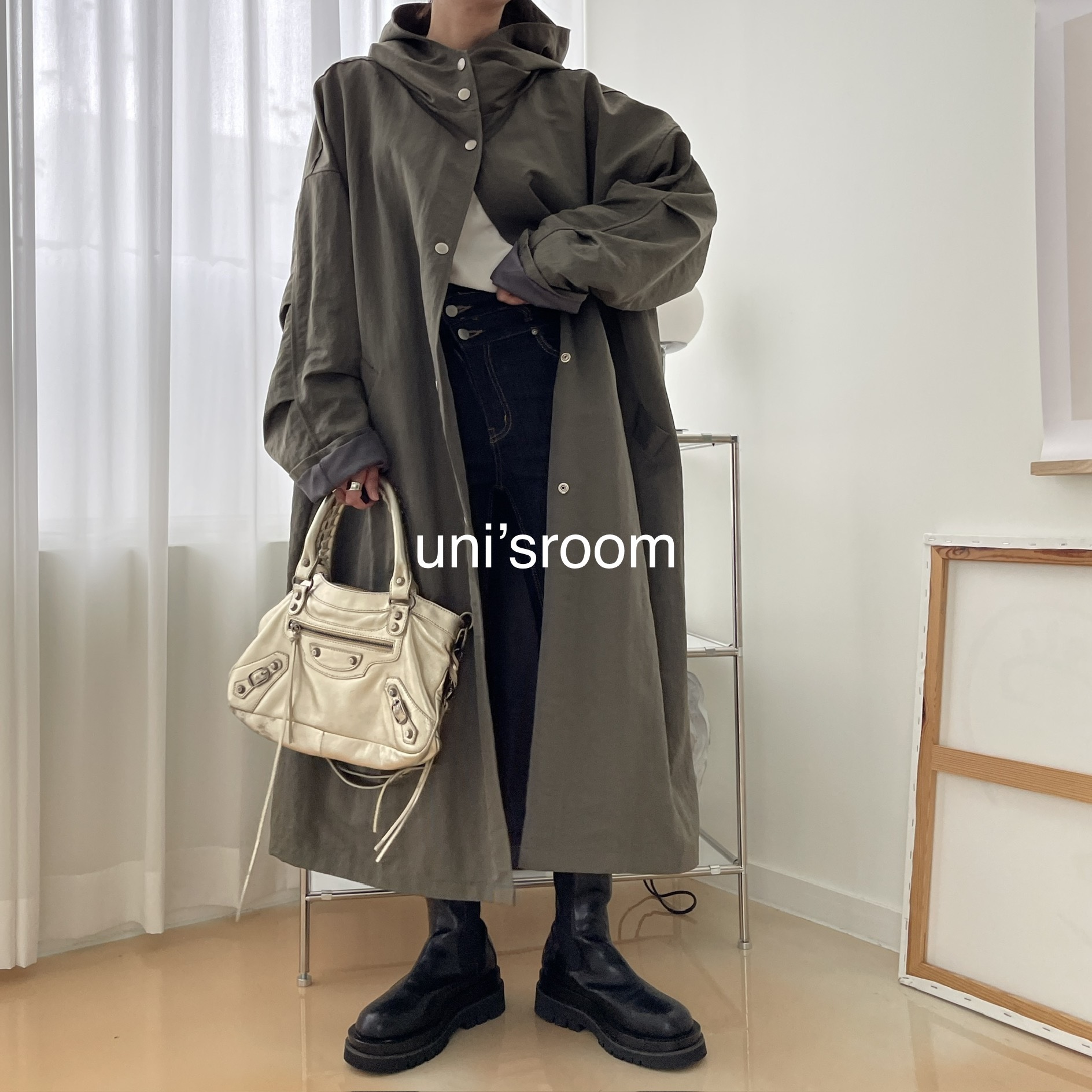 uni's room■ユニセックス フードモッズコート OT-AW24-02OV