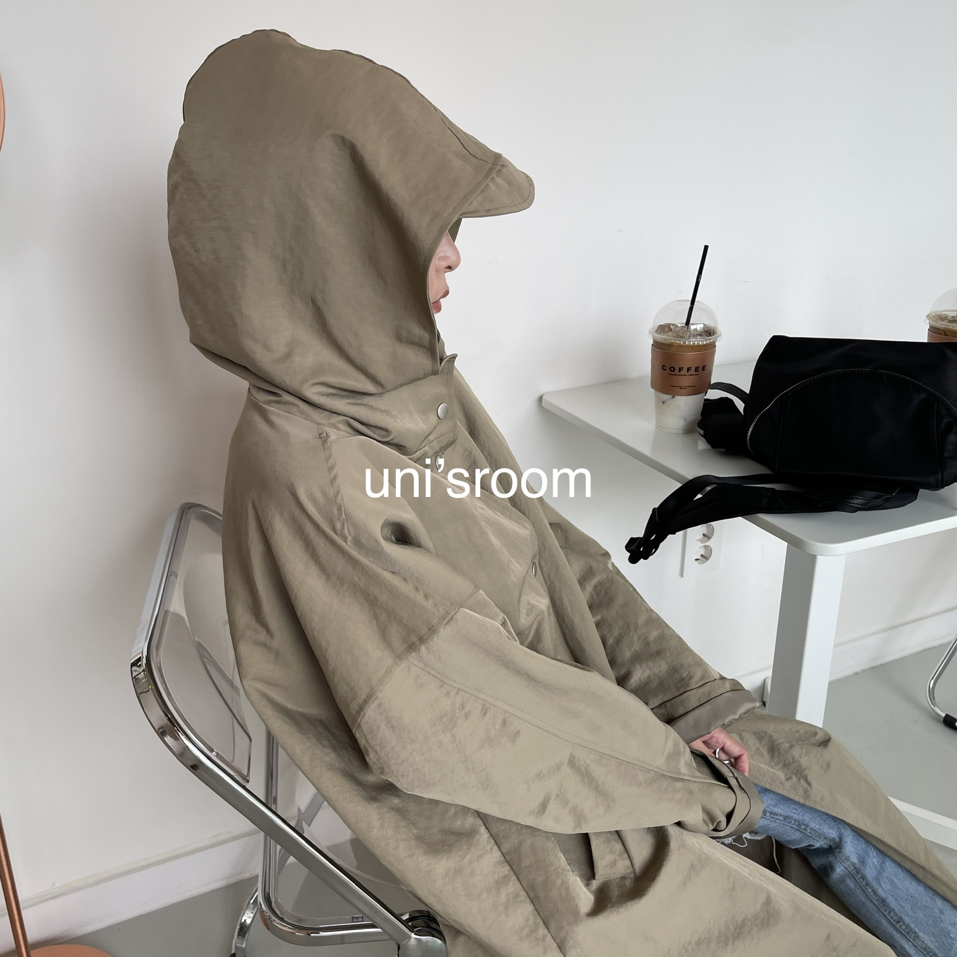 uni's room■ユニセックス フードモッズコート OT-AW24-02KB