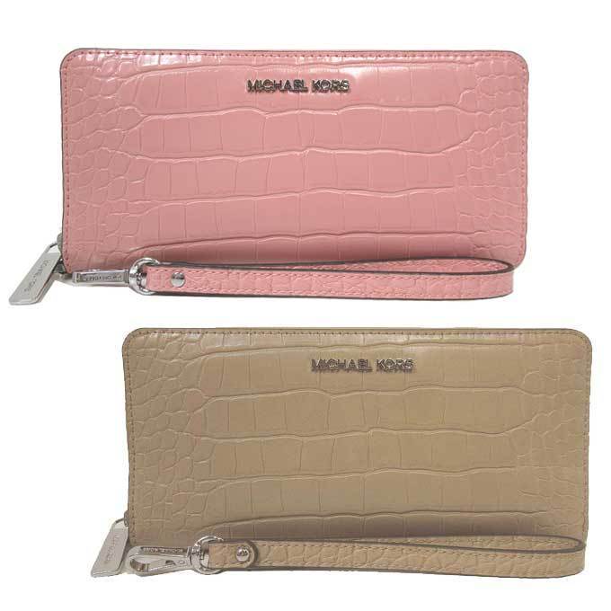 国内即発送 Michael Kors クロコ調 長財布 35F3STVE7E