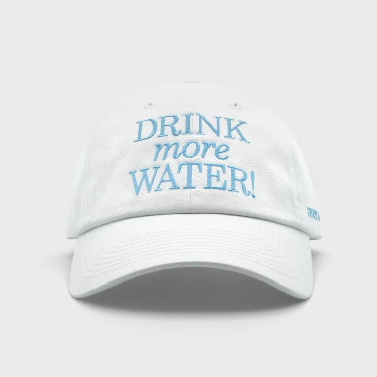 キャップ SPORTY & RICH NEW DRINK WATER HAT WHITE